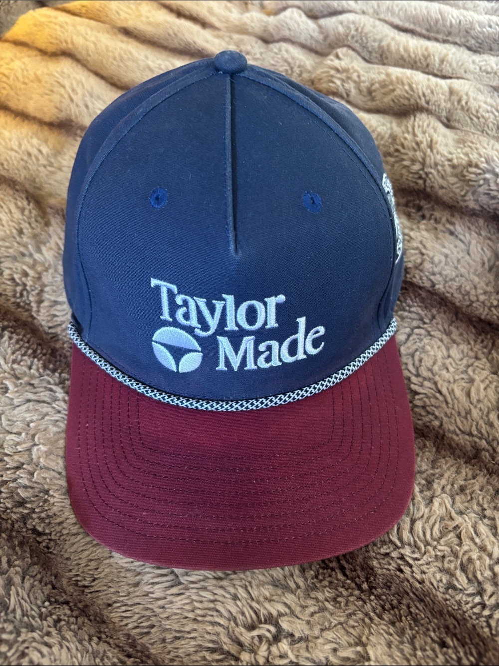 TaylorMade Navy and Burgundy Rope-Trim Baseball Cap